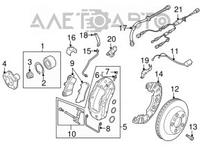 Placă de frână față dreapta Audi Q7 4L 10-15 350mm nouă originală