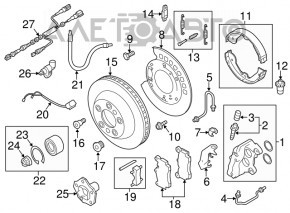 Placă de frână spate dreapta Audi Q7 4L 10-15 330mm, 28mm