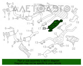 Термозащита задняя Audi Q7 4L 10-15