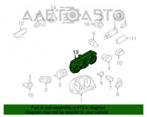 Управление климат-контролем VW Tiguan 09-15 manual затерта накладка