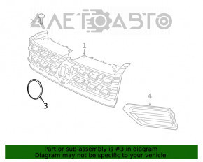 Grila radiatorului VW Atlas 18-20, nouă, originală OEM