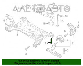 Șuruburile de fixare a suportului de subramă frontală, 2 bucăți, Ford Escape MK3 13-19, 115 mm.