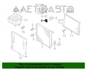 Suport radiator dreapta sus Audi A4 B9 17- 2.0T bucșă