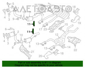 Кронштейн приемной трубы левый Audi Q7 4L 10-15