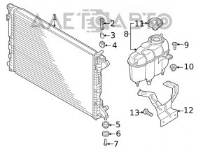 Suport radiator stânga sus Audi Q7 16-