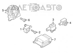 Senzor airbag dreapta fata VW Touareg 11-17