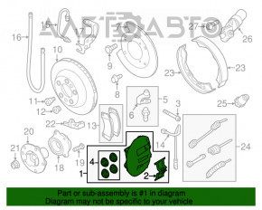 Suport spate stânga Porsche Cayenne 958 11-17