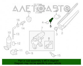 Duza de spalat geamuri spate Porsche Cayenne 958 11-17 nou OEM original