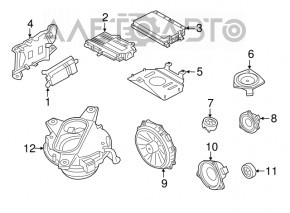 Динамик торпедный Porsche Panamera 10-16 Bose