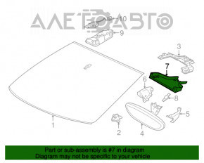 Capac oglindă interioară Porsche Panamera 12-16, neagră