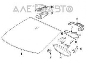 Capac oglindă interioară Porsche Panamera 12-16, neagră