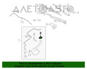 Capacul rezervorului de lichid de spălare a parbrizului Ford Explorer 11-19 nou OEM original