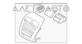 Capacul panoului frontal pentru grilele de aerisire si radio Mitsubishi Outlander Sport ASX 10-