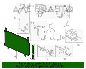 Radiatorul condensatorului de aer condiționat pentru Honda CRV 17-22 1.5T.