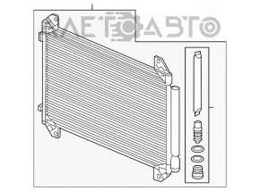 Радиатор кондиционера конденсер Acura MDX 14-18 FPS