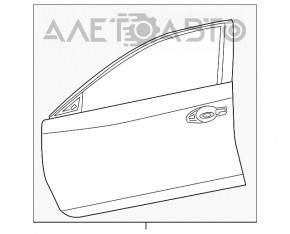 Ușa goală din față, stânga, pentru Nissan Altima 13 - pentru reparații