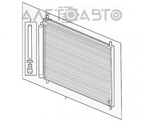 Radiatorul condensatorului de aer condiționat Honda Accord 13-17 hibrid.