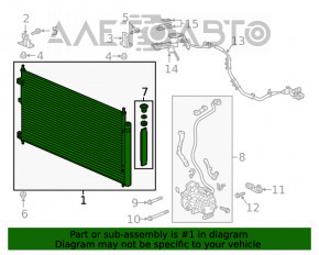 Radiatorul condensatorului de aer condiționat Honda Clarity 18-21 SUA