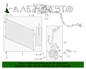 Suport de radiator pentru aer condiționat, dreapta sus, Honda Clarity 18-21 SUA, metal