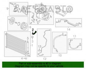 Suportul radiatorului de aer condiționat dreapta pentru Acura ILX 13-