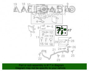 Tubul de expansiune al evaporatorului din spate pentru Acura MDX 07-13