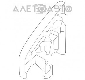 Capac oglindă interioară dreapta Infiniti QX30 17- cu avertizor sonor