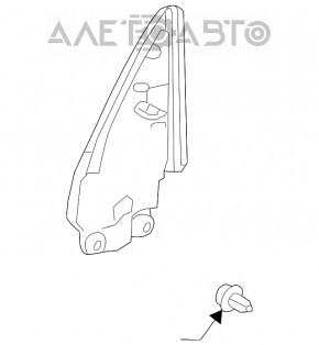 Capacul oglinzii colțul din față dreapta Nissan Rogue Sport 17-19