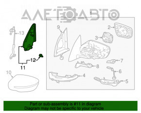 Capacul oglinzii colțul din față dreapta Nissan Rogue Sport 17-19