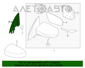 Крышка зеркала внутренняя правая Infiniti JX35 QX60 13-