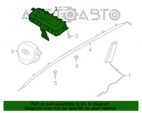 Airbag-ul de pasager din bordul Hyundai Santa FE 19-