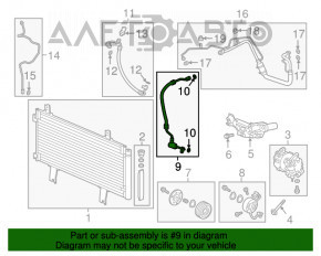 Трубка кондиционера компрессор-печка Honda Accord 18-22 2.0T