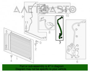 Трубка кондиционера комрессор-печка Honda Accord 13-15 дорест hybrid