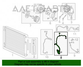 Compresorul de aer condiționat pentru Honda Civic X FC 16 2.0, cutie automată, fără capac.