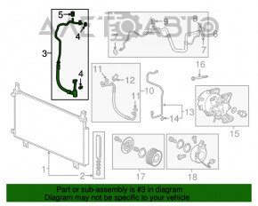 Трубка кондиционера компрессор-печка Honda CRV 17-22 1.5
