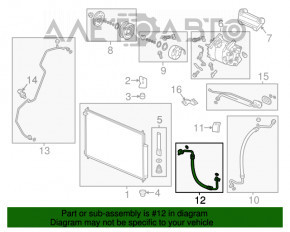 Bobina de condensare a compresorului de aer condiționat Honda CRV 12-16