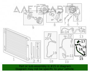 Трубка кондиционера компрессор-конденсер Honda Civic X FC 16-21 2.0