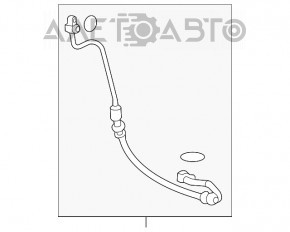 Tubul de aer condiționat condensator-compresor Acura MDX 14-16 aftermarket