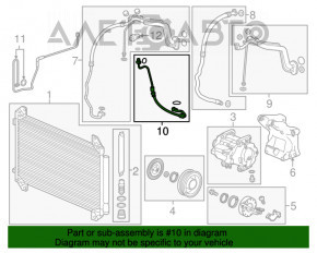 Tubul de aer condiționat condensator-compresor Acura MDX 14-16 aftermarket