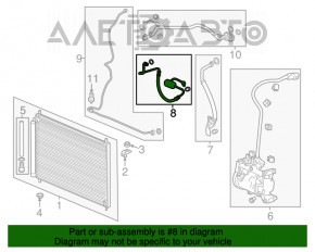 Трубка кондиционера конденсер-компрессор Honda Accord 13-15 дорест hybrid