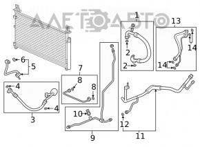 Bobina de condensare a aerului condiționat - radiatorul de încălzire 3 Honda Clarity 18-21 SUA