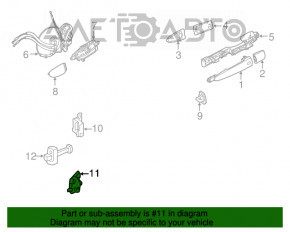 Buclele ușii din față stânga jos Nissan Pathfinder 13-20.