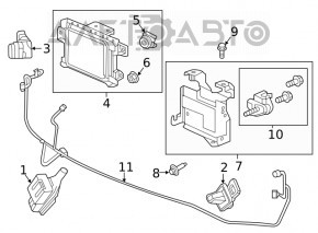 Senzorul de temperatură a aerului din jurul mașinii Honda Accord 13-17, nou, original OEM.