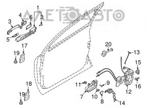 Capac maner usa fata stanga Infiniti FX35 FX45 03-08 nou OEM original