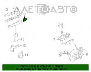 Manerul exterior de la ușa din față dreapta Nissan Rogue 14-20 este blocat.