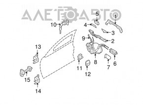 Capac maner usa fata stanga Infiniti G25 G35 G37 4d 06-14