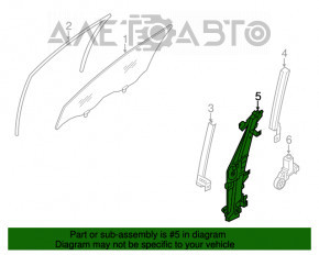 Geam electric cu motor, fata stanga, Nissan Rogue Sport 17-19