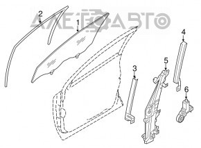 Geam electric cu motor, fata stanga, Nissan Rogue Sport 17-19