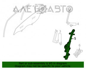 Geam electric cu motor, fata stanga, Nissan Rogue 21-23, fabricat in SUA.