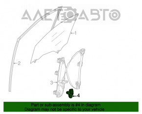 Motorul geamului electric din față dreapta Infiniti JX35 QX60 13-