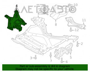 Suportul de cadru frontal dreapta Audi Q5 80A 18-